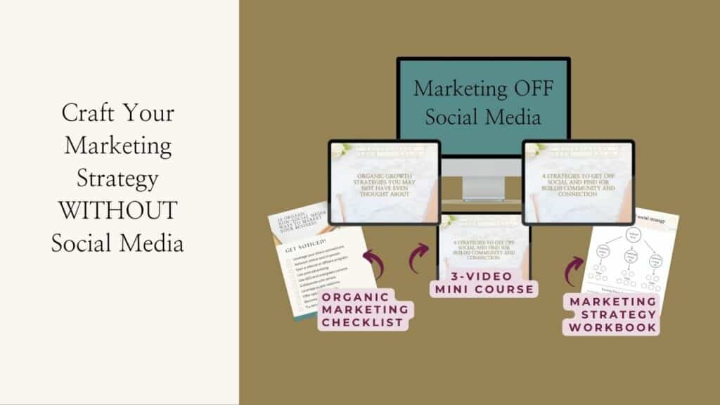 graphic for the craft your marketing strategy without social media free mini course